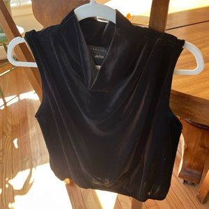 NWOT sanctuary Black velvet blouse.